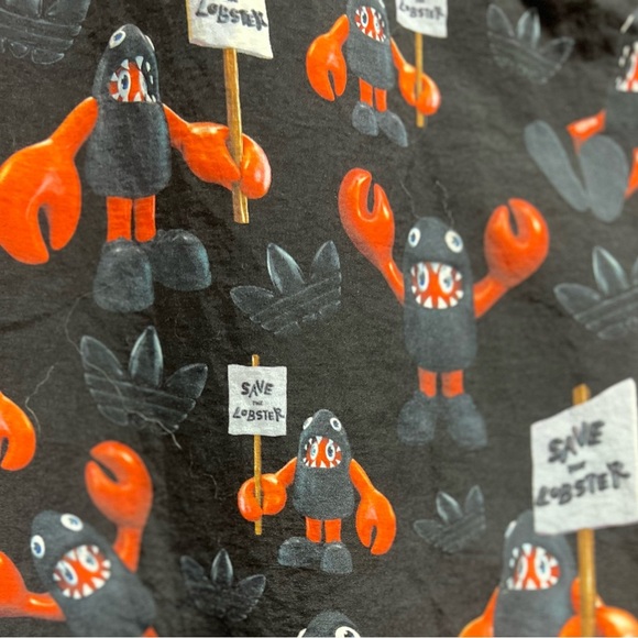 Adidas x Philip Colbert “Save The Lobster” Collaboration Button-Down Shirt Large - Picture 8 of 13
